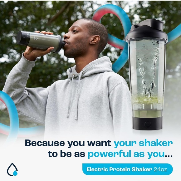 Electric Protein Shaker Bottle - USB Rechargeable Blender Bottles - 24oz Shaker - Picture 4 of 9